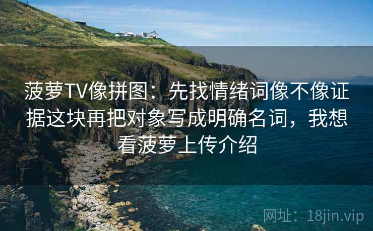 菠萝TV像拼图：先找情绪词像不像证据这块再把对象写成明确名词，我想看菠萝上传介绍