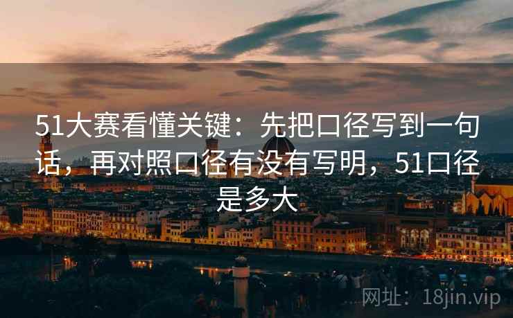 51大赛看懂关键:先把口径写到一句话,再对照口径有没有写明,51口径是多大 第2张 51大赛看懂关键:先把口径写到一句话,再对照口径有没有写明,51口径是多大 第2张
